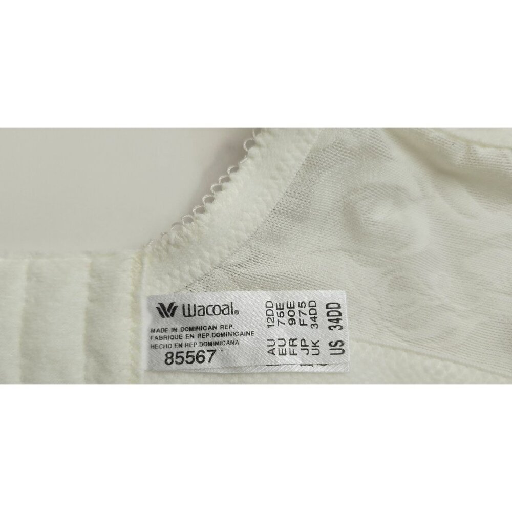 Wacoal Awareness Ivory Floral 85567 Underwire Full Coverage Unlined Bra 34DD - Picture 10 of 10
